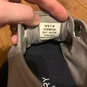 Grey Sperry Shoes